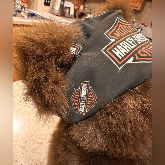 Harley-Davidson 2000 Bean Bag Plush Biker Bear Doo Rag - 15” with Tags VTG - Picture 8 of 16
